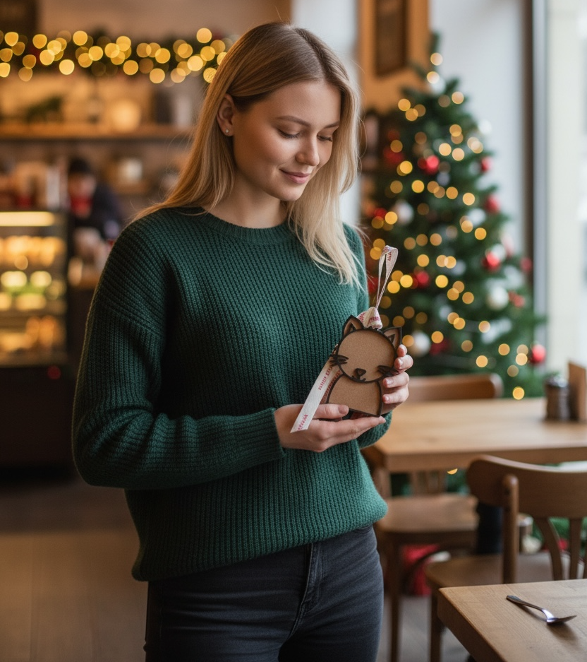 Custom Cat Name & Phrase Ornament — Personalized Feline Keepsake