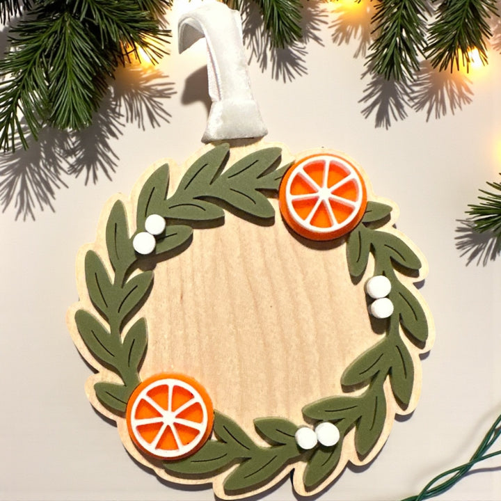 Customizable Wreath Ornament