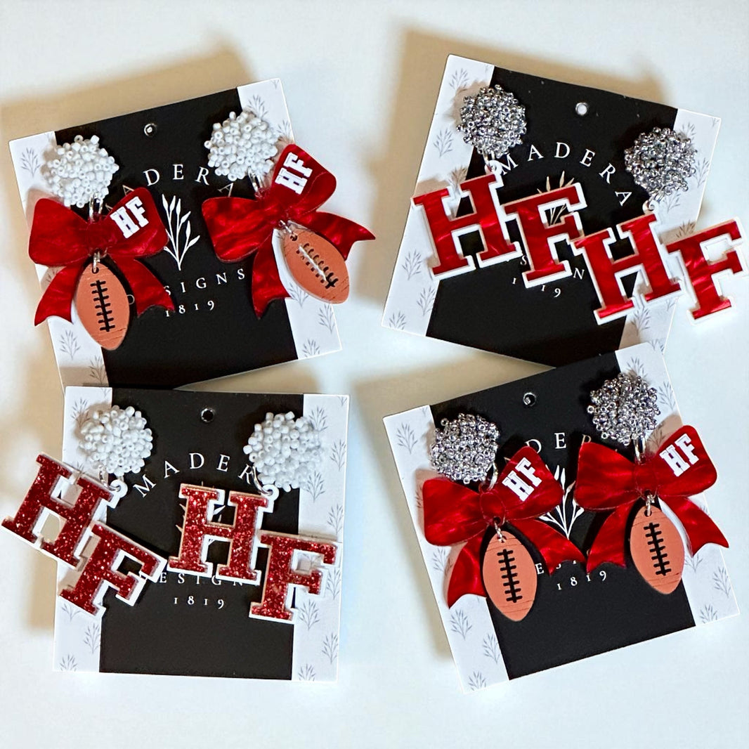 custom football mom earrings by madera1819