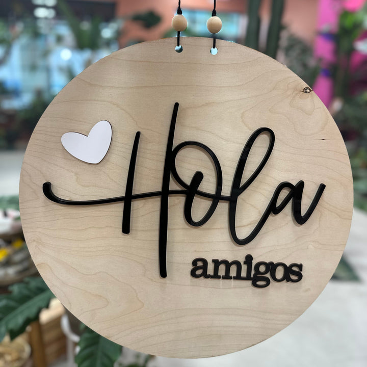 Hola Amigos Door Sign