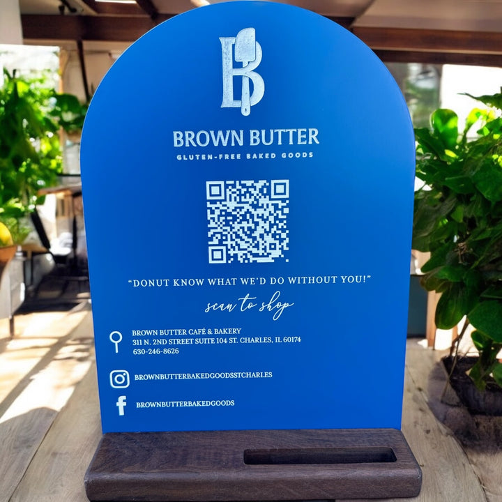 Custom Business QR Code Sign