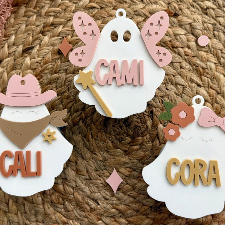 Ghost Halloween Basket Tags