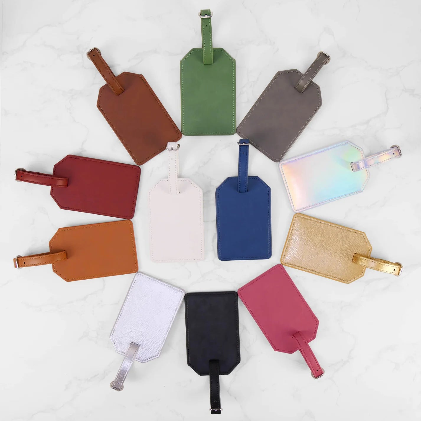 Vegan Leather Luggage Tage