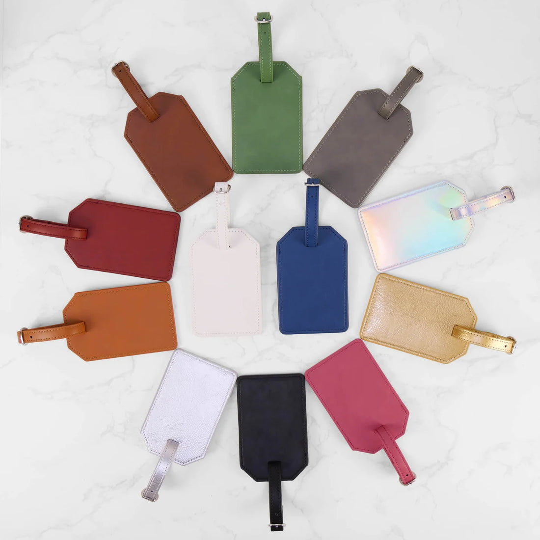 Vegan Leather Luggage Tage