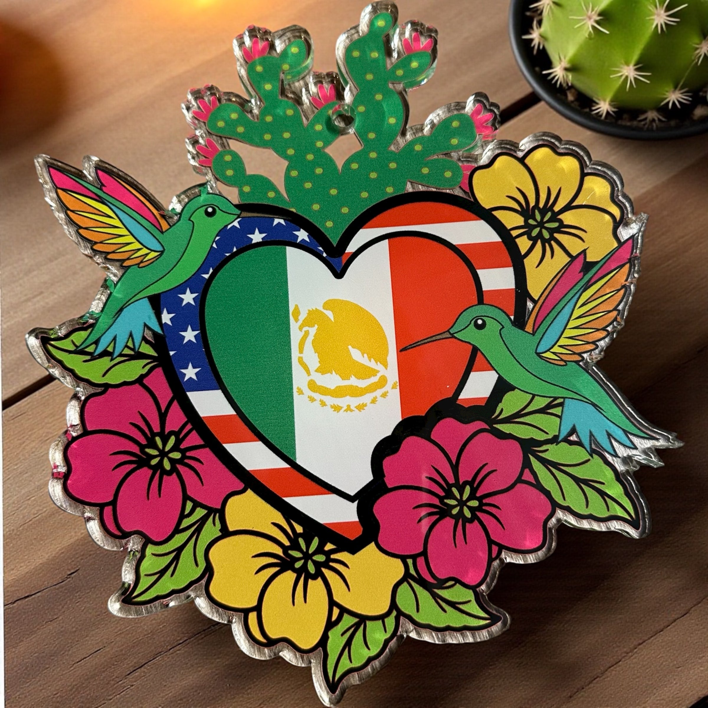 Mexican American Corazon Medium Hanger Ornament