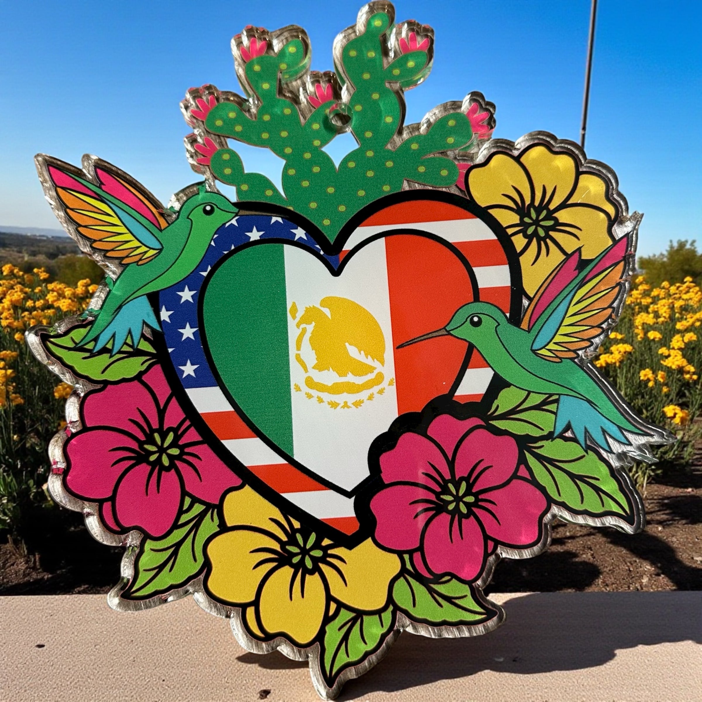 Mexican American Corazon Medium Hanger Ornament