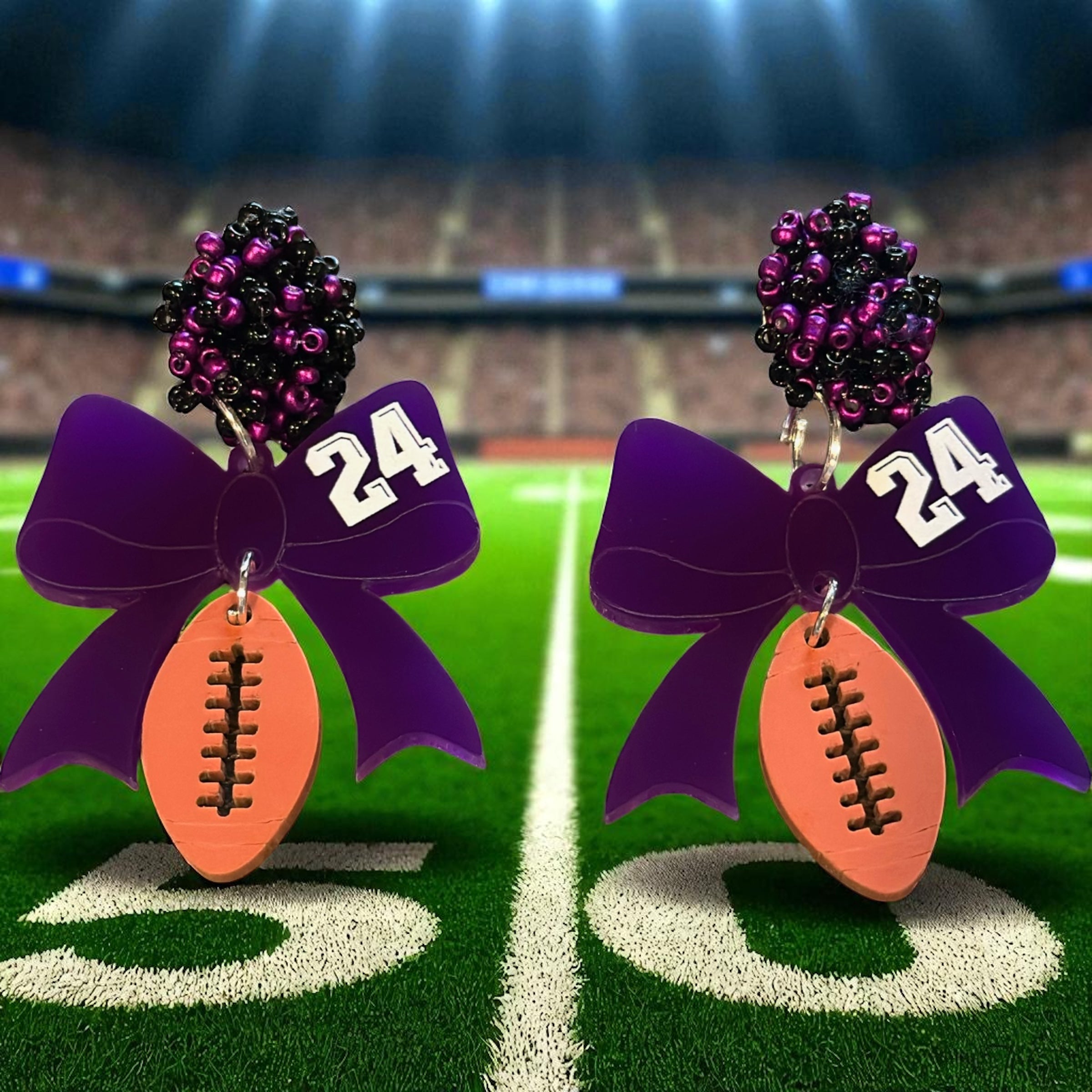 Custom Football Earrings