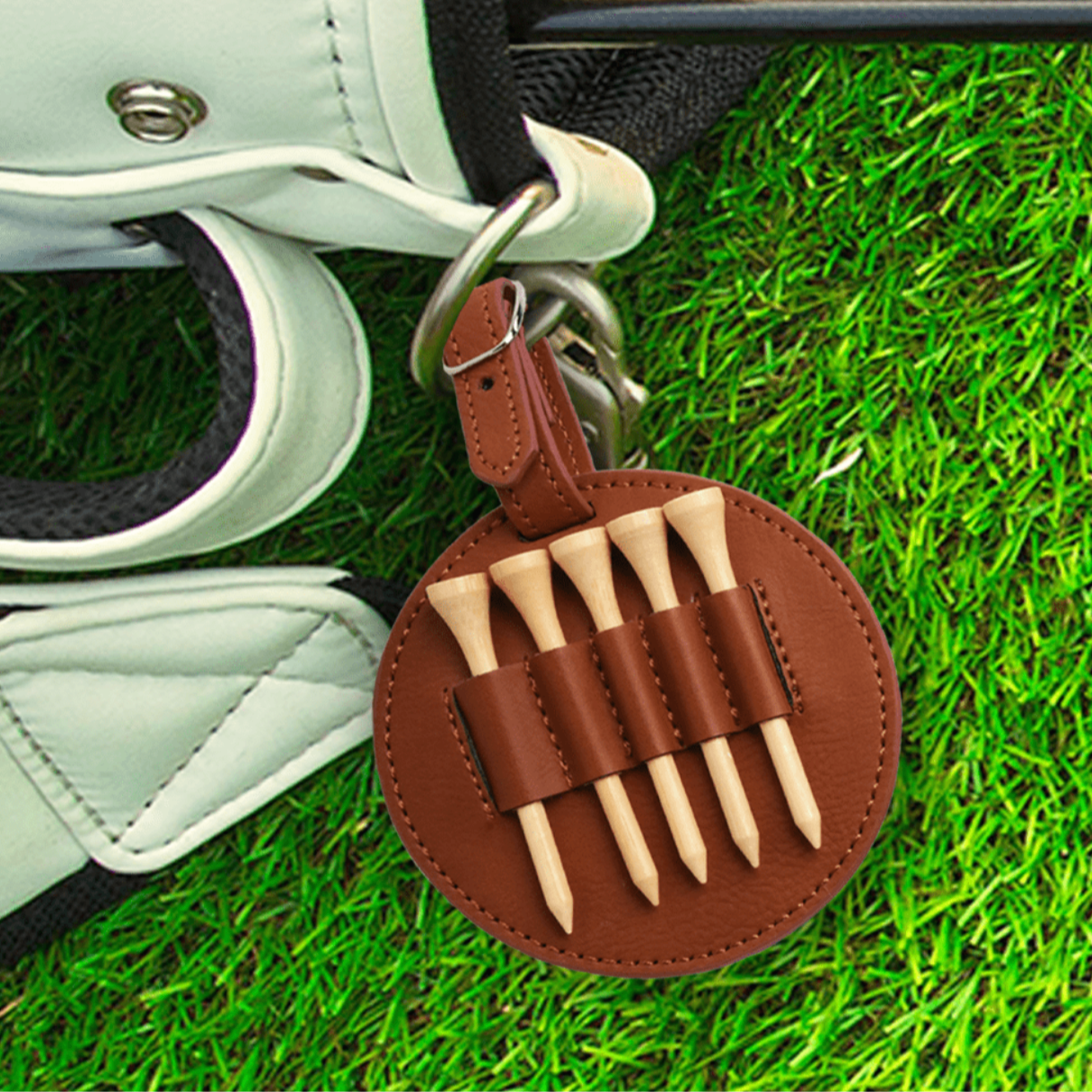 Custom Round Golf Tee Bag Tag