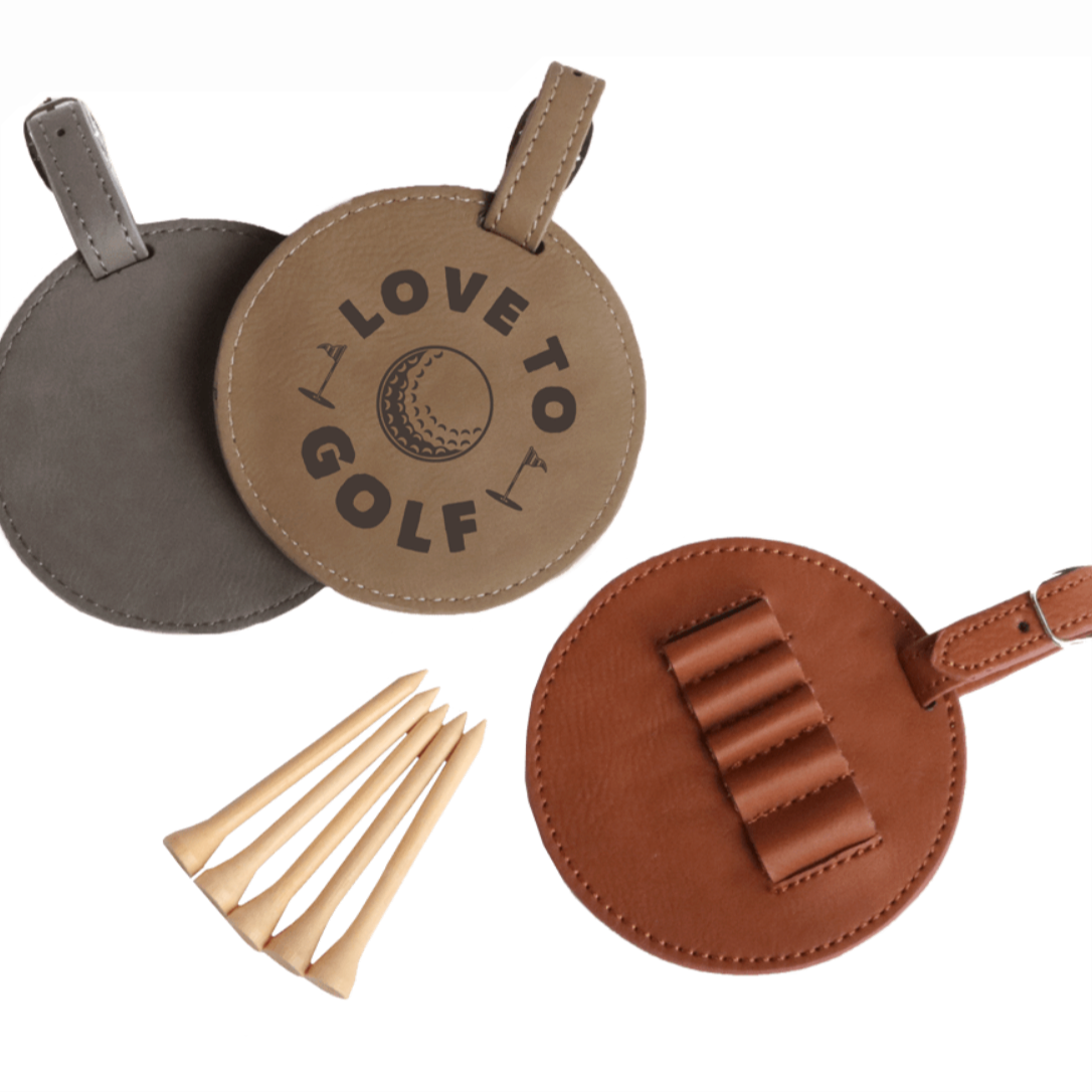 Custom Round Golf Tee Bag Tag