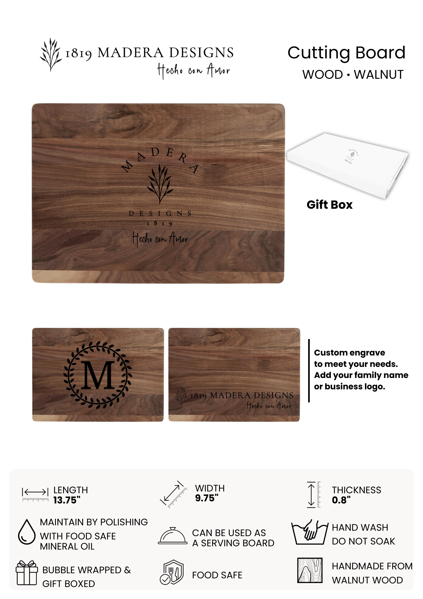 Walnut Wood Cutting Board