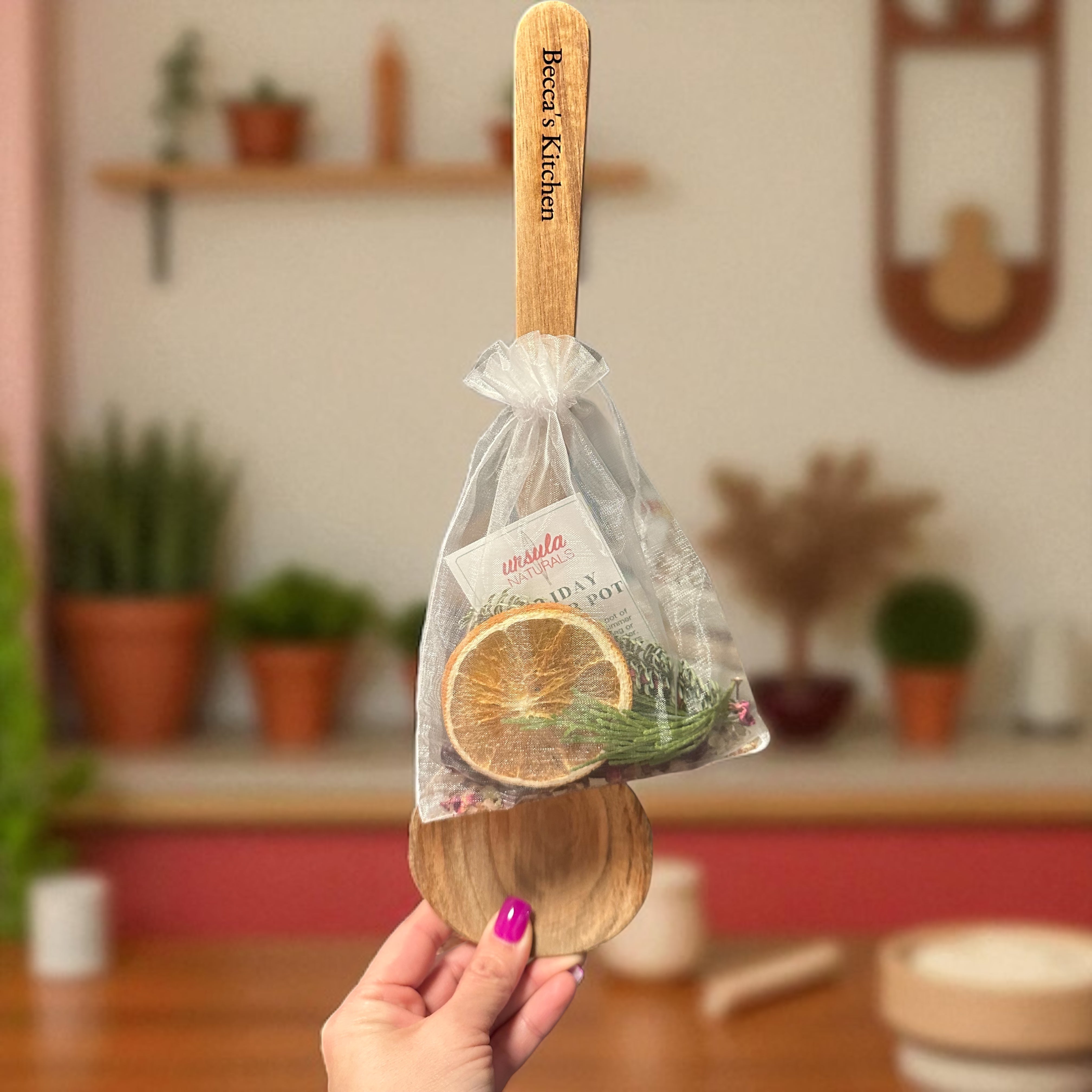 Custom Wooden Spoon + Simmer Pot Gift Set