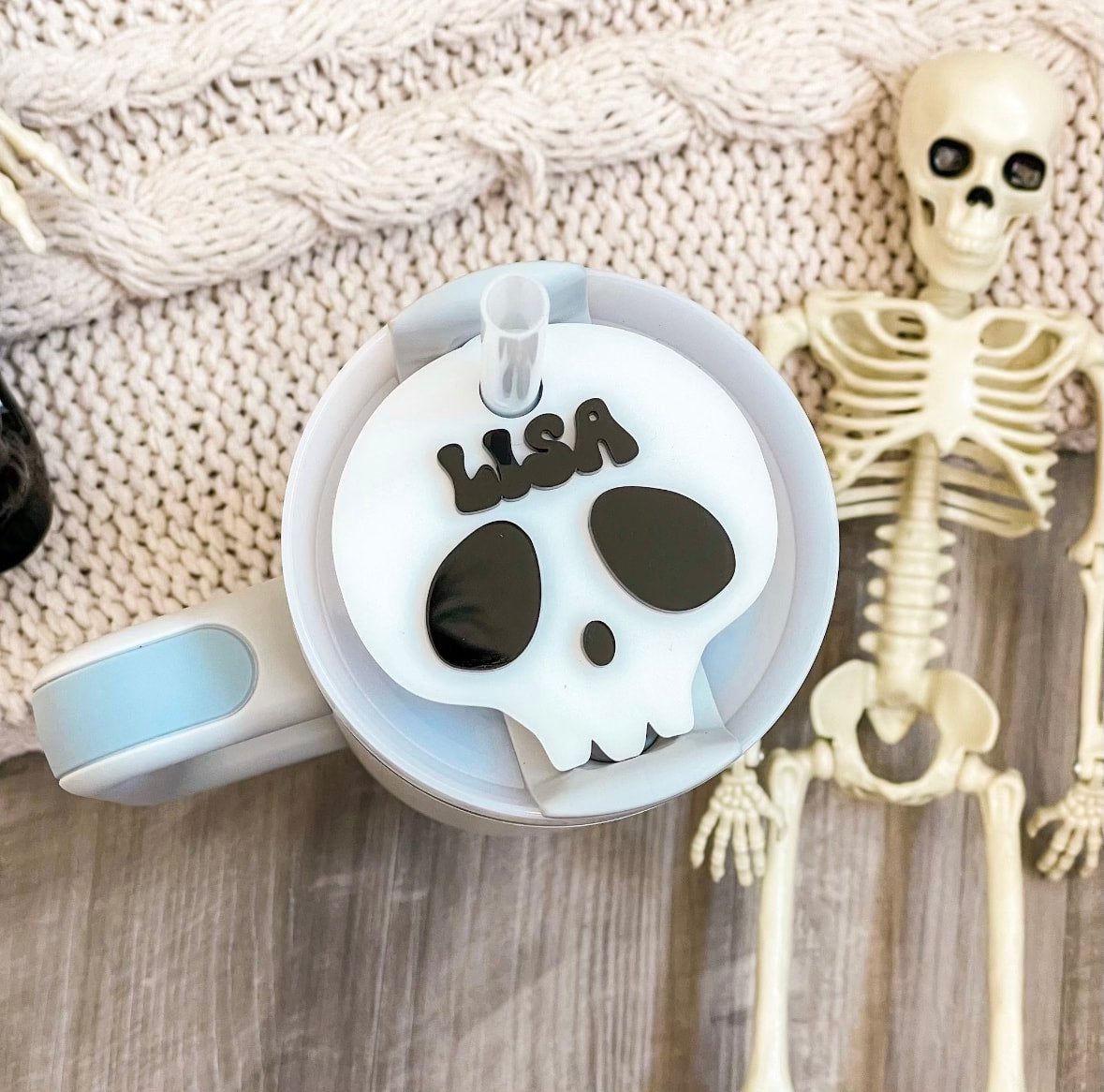 Skeleton Head Stanley Topper