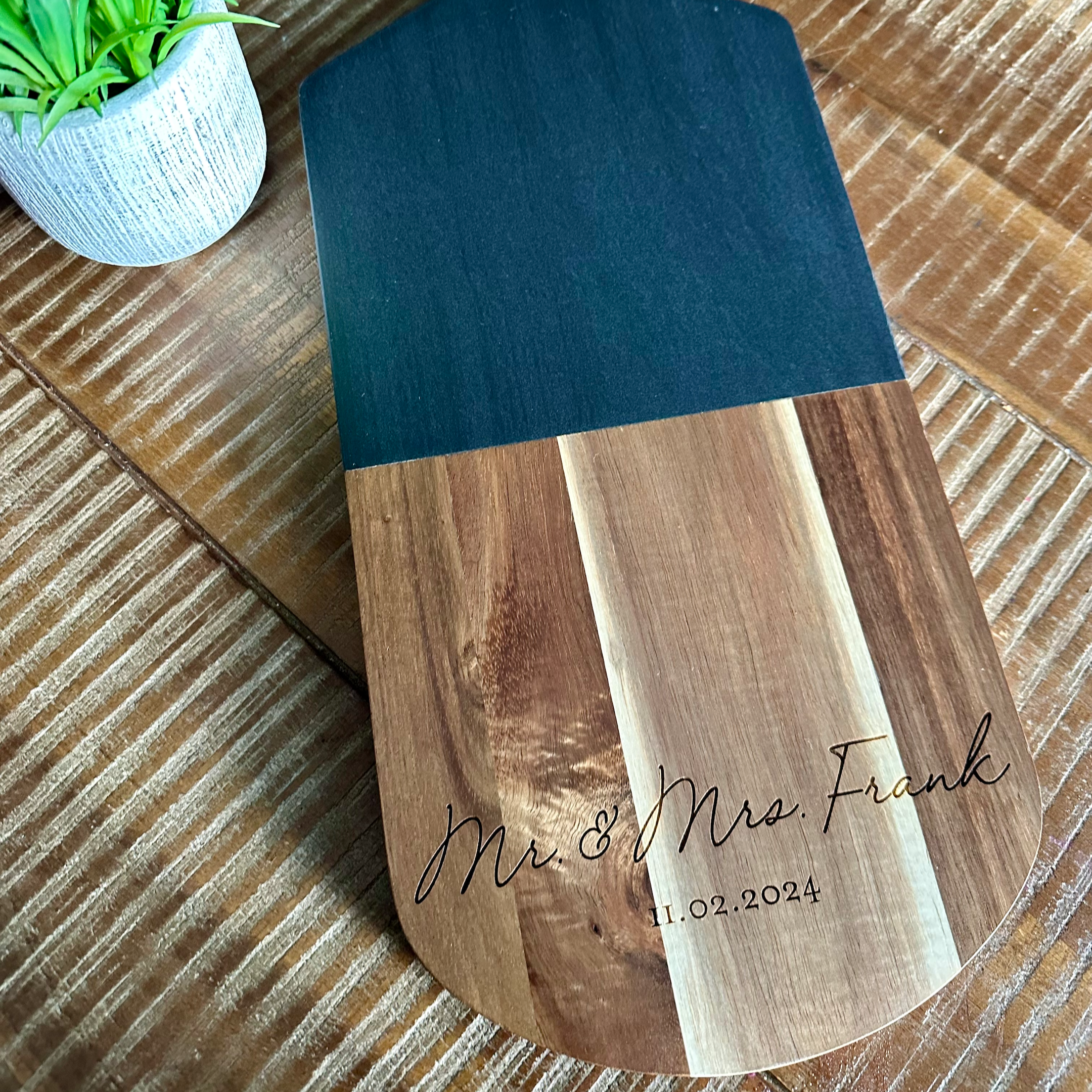 Black Marble and Acacia Cheeseboard