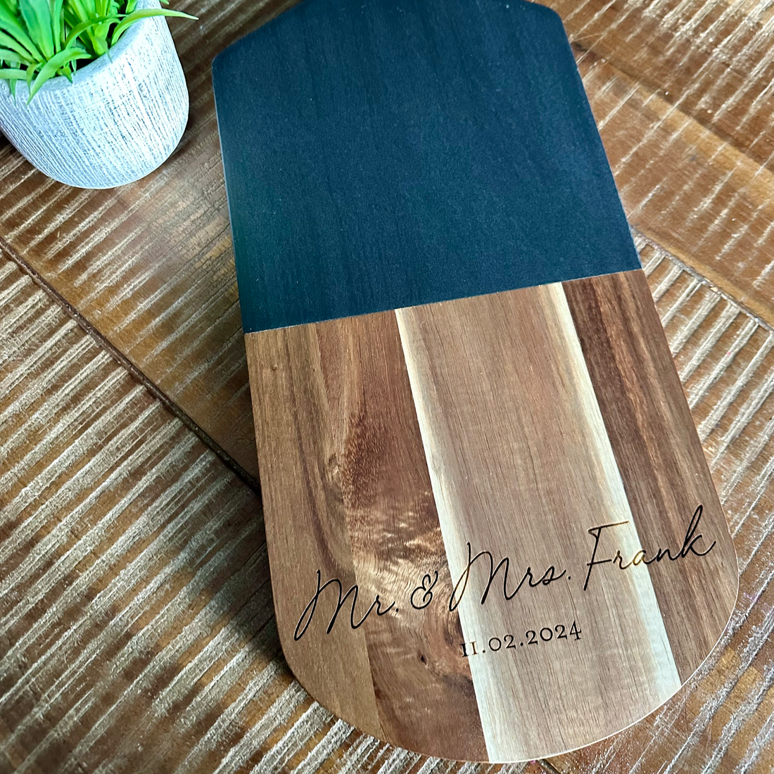 Black Marble and Acacia Cheeseboard