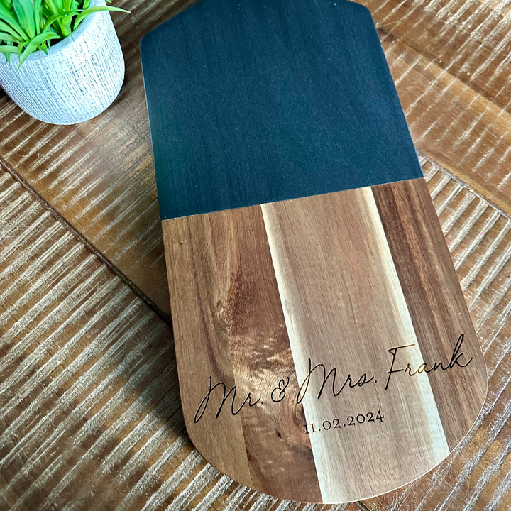 Black Marble and Acacia Cheeseboard
