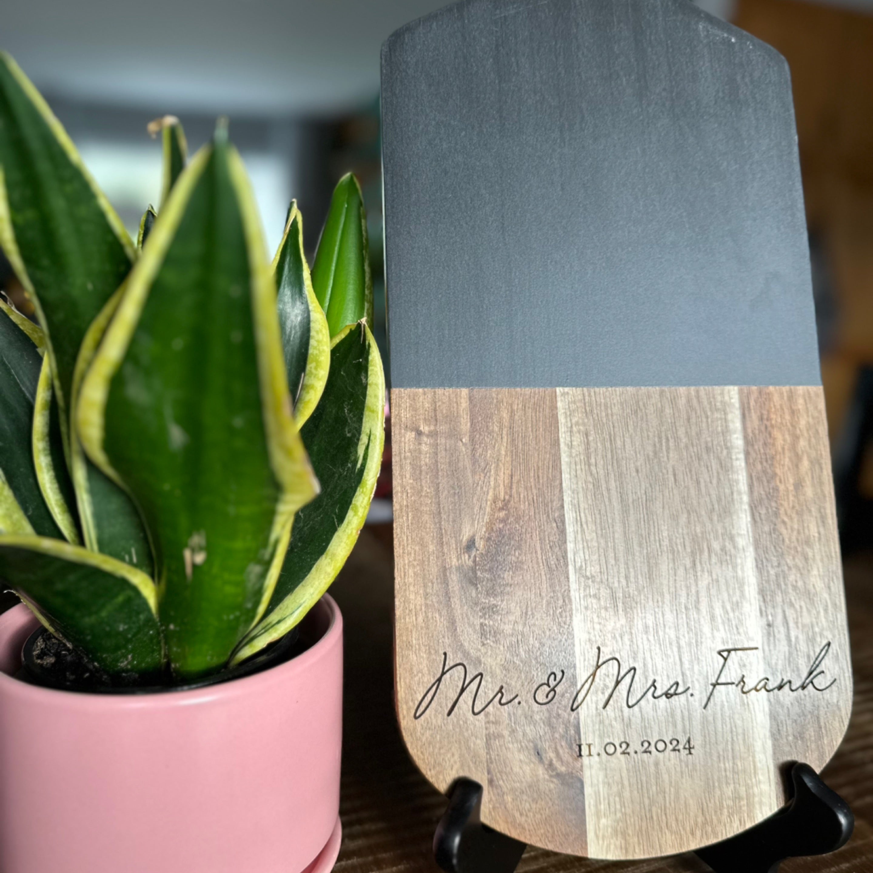 Black Marble and Acacia Cheeseboard